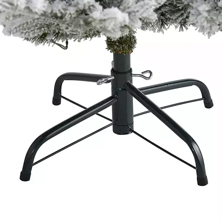 Outlet 6 ft. Clear Lit Flocked Fraser Fir Christmas Tree Christmas Trees