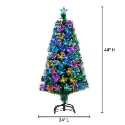 Clearance 4 ft. Fiber Optic Color Changing Christmas Tree Christmas Trees