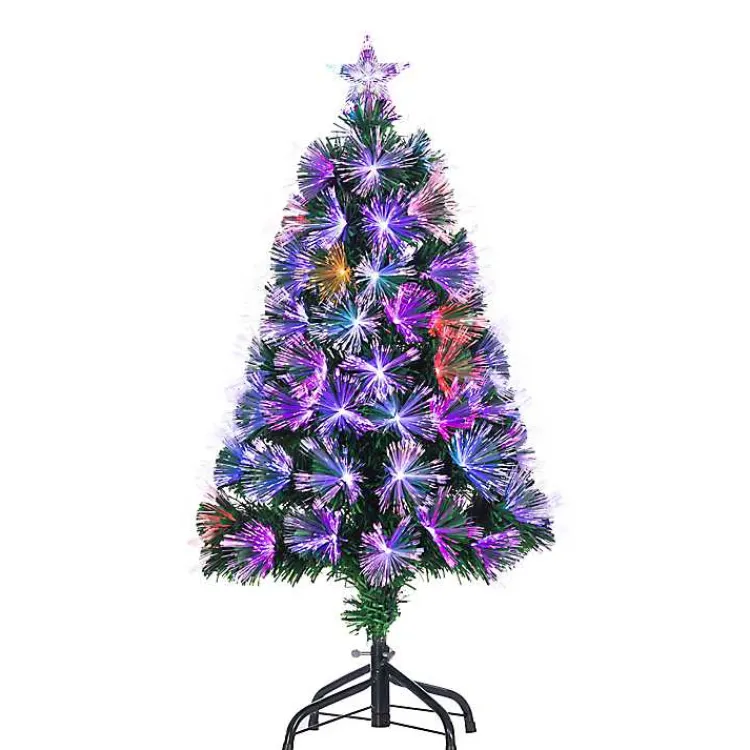 Clearance 3 ft. Fiber Optic Color Changing Christmas Tree Christmas Trees