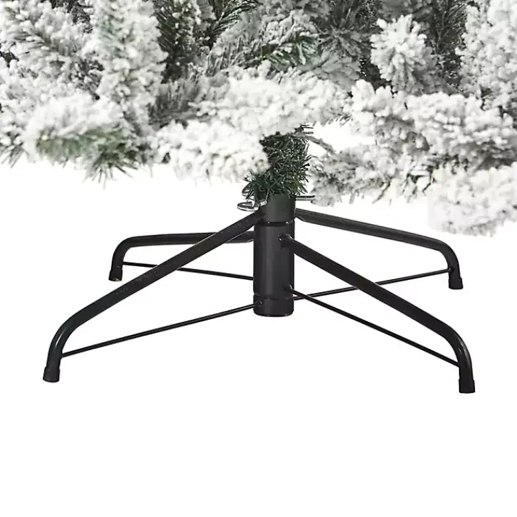 Online 7.5 ft. Flocked Livingston Fir Pine Christmas Tree Christmas Trees