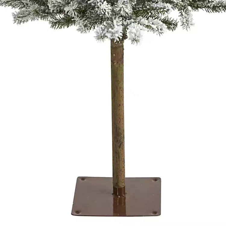 Outlet 5 ft. Flocked Pre-Lit Alpine Christmas Tree Christmas Trees