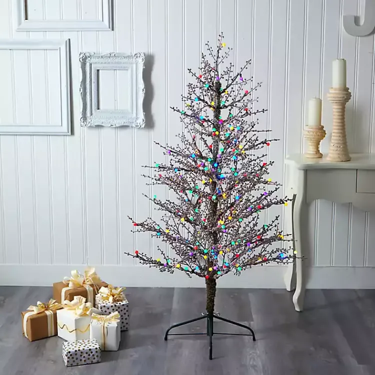 Outlet 5 ft. Frosted Berry Twig Christmas Tree Christmas Trees