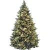 Online 7.5 ft. Lit Carolina Pine Flocked Christmas Tree Christmas Trees
