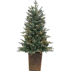 Sale 4 ft. Pre-Lit Blue Spruce Potted Christmas Tree Christmas Trees