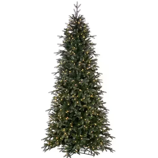 Discount 7.5 ft. Pre-Lit Douglas Fir Slim Christmas Tree Christmas Trees