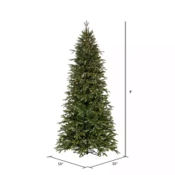 Hot 9 ft. Pre-Lit Douglas Fir Slim Christmas Tree Christmas Trees