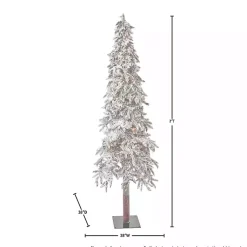 Online 7 ft. Pre-Lit Flocked Elk Alpine Christmas Tree Christmas Trees