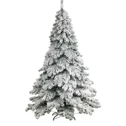 Sale 7 ft. Pre-lit Flocked Fir Christmas Tree Christmas Trees