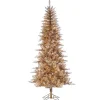 Hot 7.5 ft. Pre-Lit Gold Tinsel Christmas Tree Christmas Trees