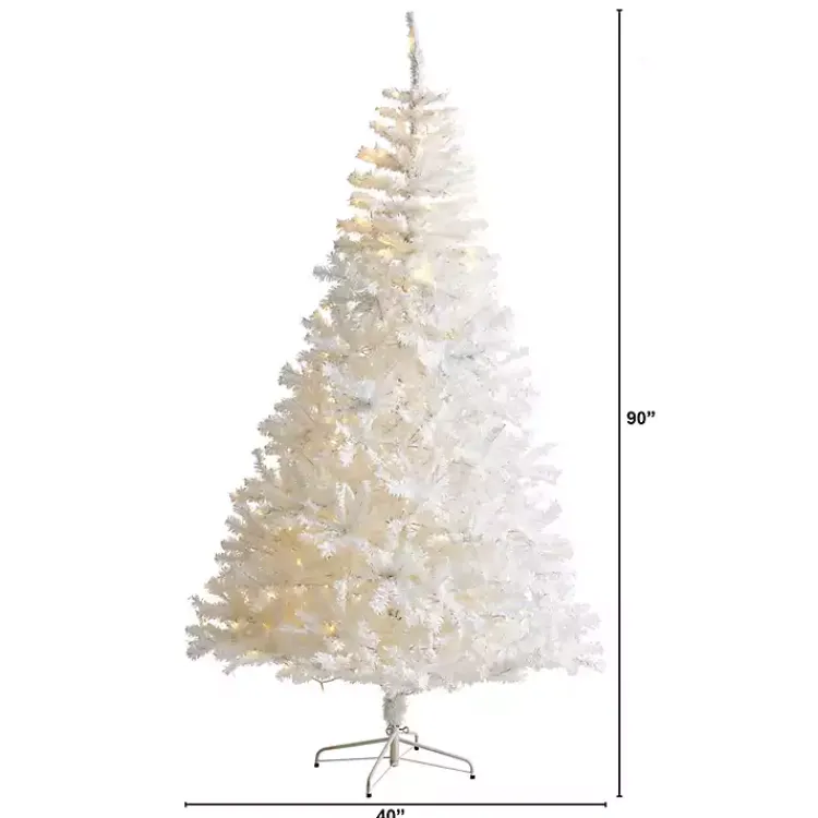 Online 7.5 ft. Pre-Lit LED White Christmas Tree Christmas Trees