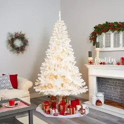 Online 7.5 ft. Pre-Lit LED White Christmas Tree Christmas Trees