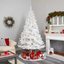 Online 7.5 ft. Pre-Lit LED White Christmas Tree Christmas Trees