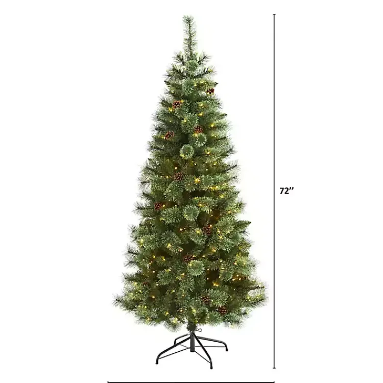 Online 6 ft. Pre-Lit Pine and Pinecone Christmas Tree Christmas Trees
