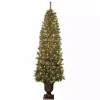 New 7 ft. Pre-Lit Pine Christmas Tree in Bronze Urn Christmas Trees