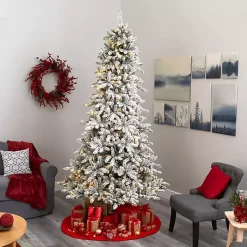 New 9 ft. Pre-Lit Pine Cone Covered Christmas Tree Christmas Trees