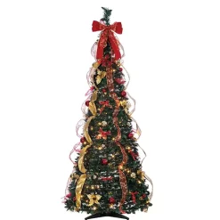 New 6 ft. Pre-Lit Pop-Up Decorated Christmas Tree Christmas Trees