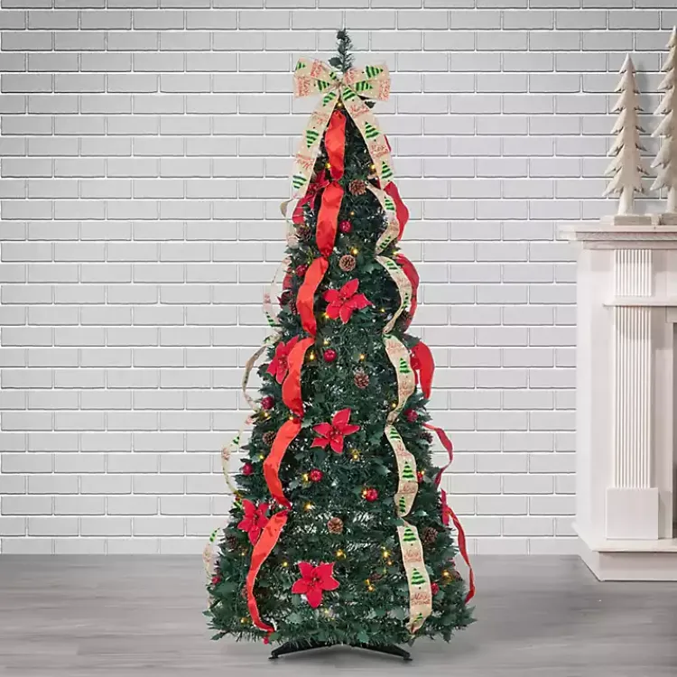 Online 6 ft. Pre-Lit Pop-Up Pine Christmas Tree Christmas Trees