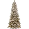 Hot 7.5 ft. Pre-Lit Snowy Westwood Pine Christmas Tree Christmas Trees