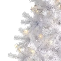 New 6 ft. Pre-Lit White Christmas Tree Christmas Trees