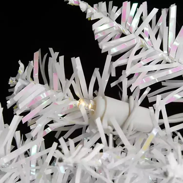 Online 4 ft. Pre-Lit White Tinsel Christmas Tree Christmas Trees