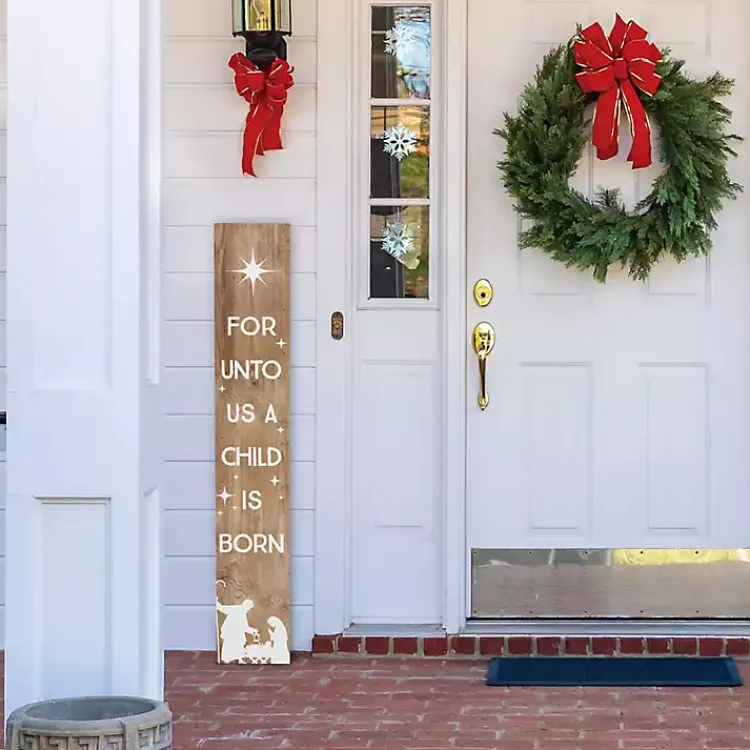 New A Child is Born Porch Board Outdoor Christmas Decorations