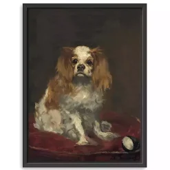 Kirklands Home Canvas Art|A King Charles Spaniel Framed Canvas Art Print Brown