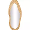 Kirklands Home Decorative Mirrors|Abstract Wavy Wood Wall Mirror