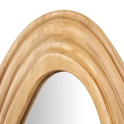 Kirklands Home Decorative Mirrors|Abstract Wavy Wood Wall Mirror
