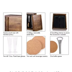 Kirklands Home Barware|Acacia Buffalo Bills Beer Glass Set