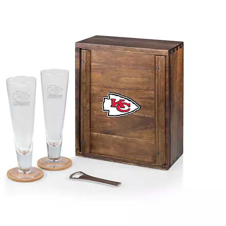 Kirklands Home Barware|Acacia Kansas City Chiefs Beer Glass Set