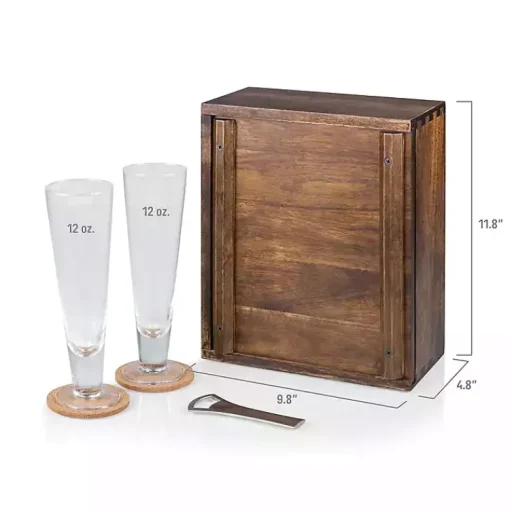 Kirklands Home Barware|Acacia New England Patriots Beer Glass Set