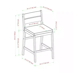 Kirklands Home Outdoor Seating|Acacia Slat Back Outdoor Counter Stools, Set of 2