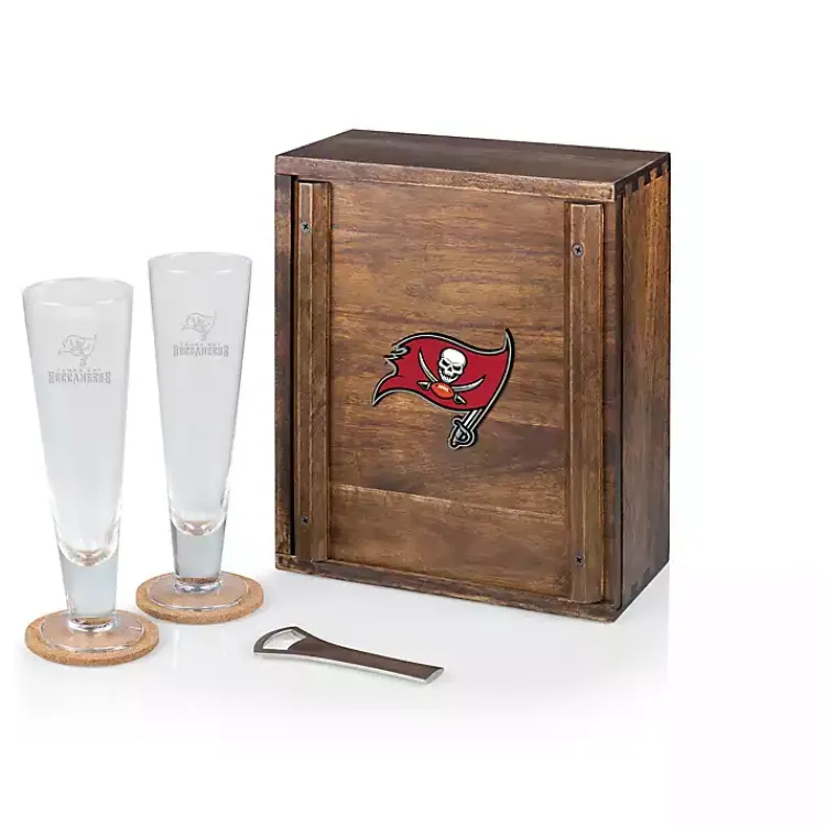 Kirklands Home Barware|Acacia Tampa Bay Buccaneers Beer Glass Set