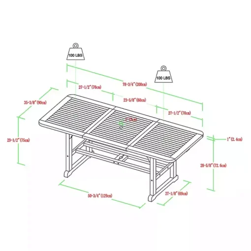Kirklands Home Outdoor Dining|Acacia Wood Slatted 7-pc. Outdoor Dining Set Brown