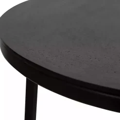 Kirklands Home Accent & End Tables|Aged Metal Frame Slab Top Accent Table Black