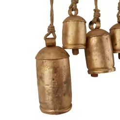 Discount Aged Round Bells Wall Plaque Decorative Accents