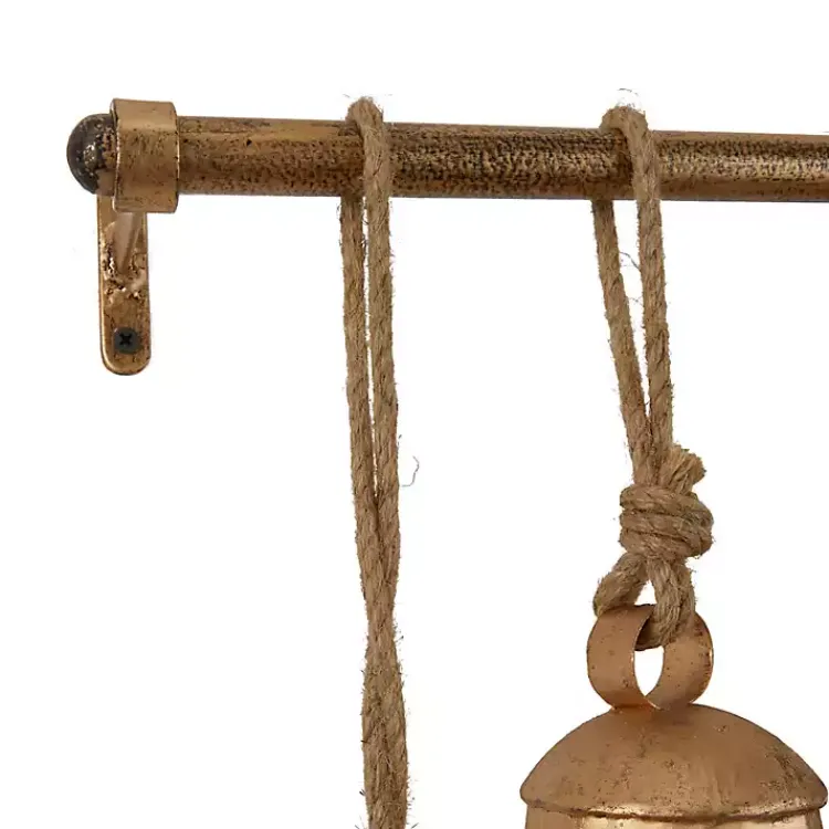 Discount Aged Round Bells Wall Plaque Decorative Accents