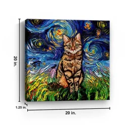 Kirklands Home Canvas Art|Aja Trier Brown Tabby Starry Night Canvas Print