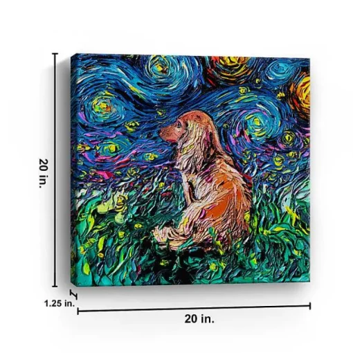Kirklands Home Canvas Art|Aja Trier Dachshund III Starry Night Canvas Print
