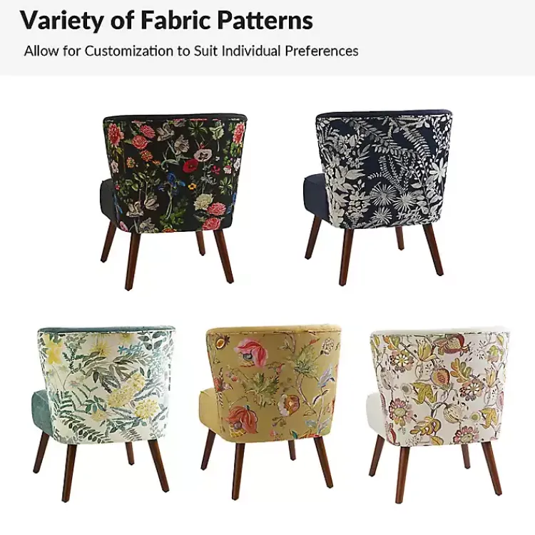 Kirklands Home Accent Chairs|Alex Upholstered Floral Back Accent Chair Black