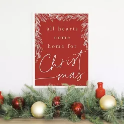 Outlet All Hearts Come Home for Christmas Wall Plaque Christmas Art & Wall Decor