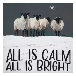 Hot All Is Calm All Is Bright Canvas Art Print Christmas Art & Wall Decor