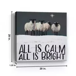Hot All Is Calm All Is Bright Canvas Art Print Christmas Art & Wall Decor