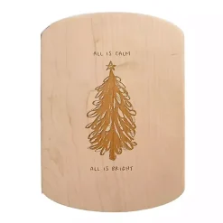 New All is Calm All is Bright Oval Maple Serving Board Christmas Dining & Entertaining