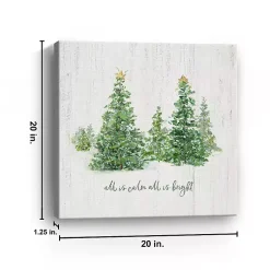 Clearance All is Calm Trees Canvas Art Print Christmas Art & Wall Decor