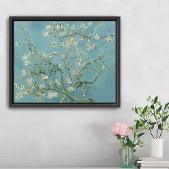 Kirklands Home Canvas Art|Almond Blossom Framed Canvas Art Print, 22x18 in. Blue