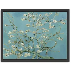 Kirklands Home Canvas Art|Almond Blossom Framed Canvas Art Print, 42x32 in. Blue