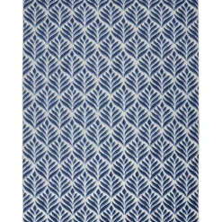 Kirklands Home Outdoor Rugs|Aloha Botanical Indoor/Outdoor Rug, 7x10 Blue