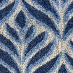 Kirklands Home Outdoor Rugs|Aloha Blue Botanical Indoor/Outdoor Area Rug, 9x12
