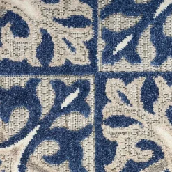 Kirklands Home Outdoor Rugs|Aloha Blue Geometric Indoor/Outdoor Area Rug, 5x7